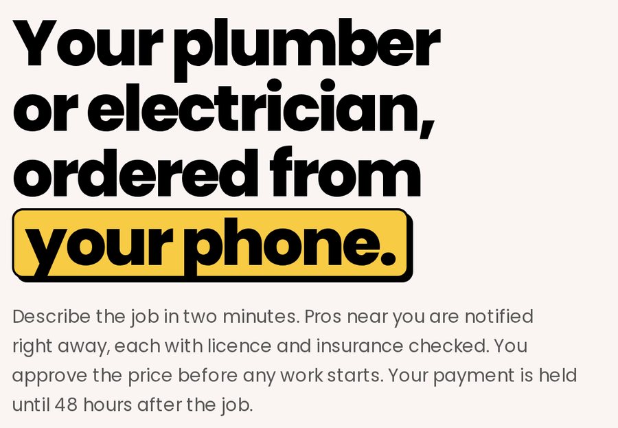 Example redo: Home services app
